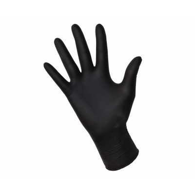 Rękawiczki nitrylowe bezpudrowe czarne rozm.L